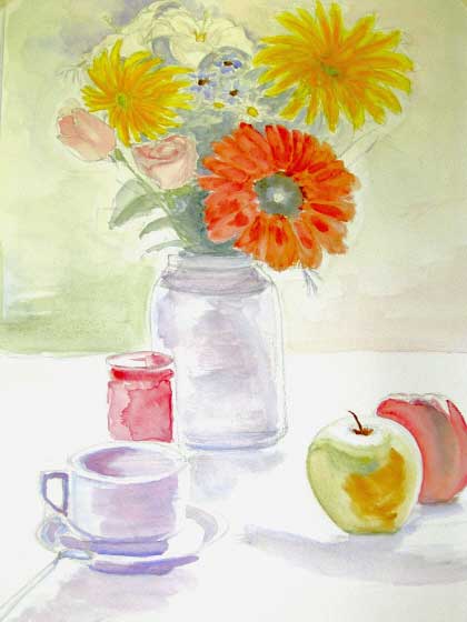 fiori con vaso
